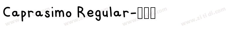 Caprasimo Regular字体转换